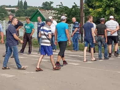 Акція протесту шахтарів у Новоселідовому