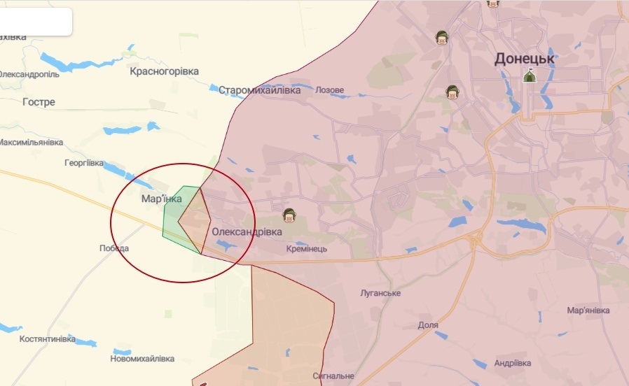Карта бойових дій на 22.07.2022