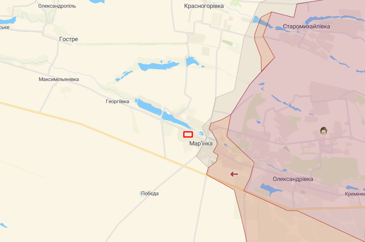 Лінія фронту в Мар'їнці