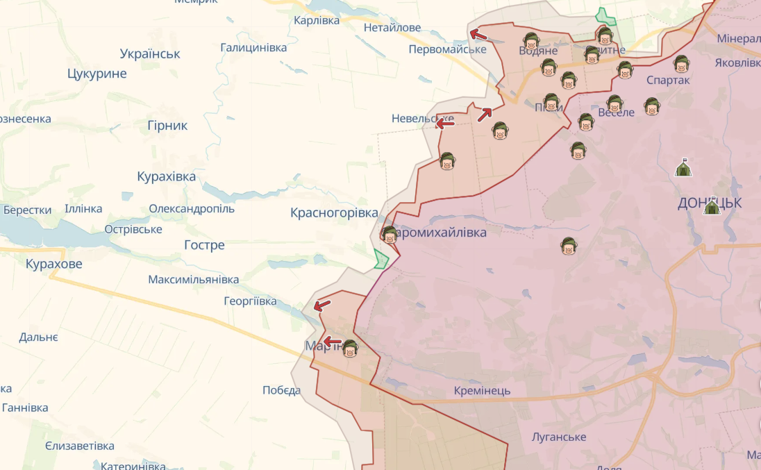 Воєнні дії біля Мар’їнки 
