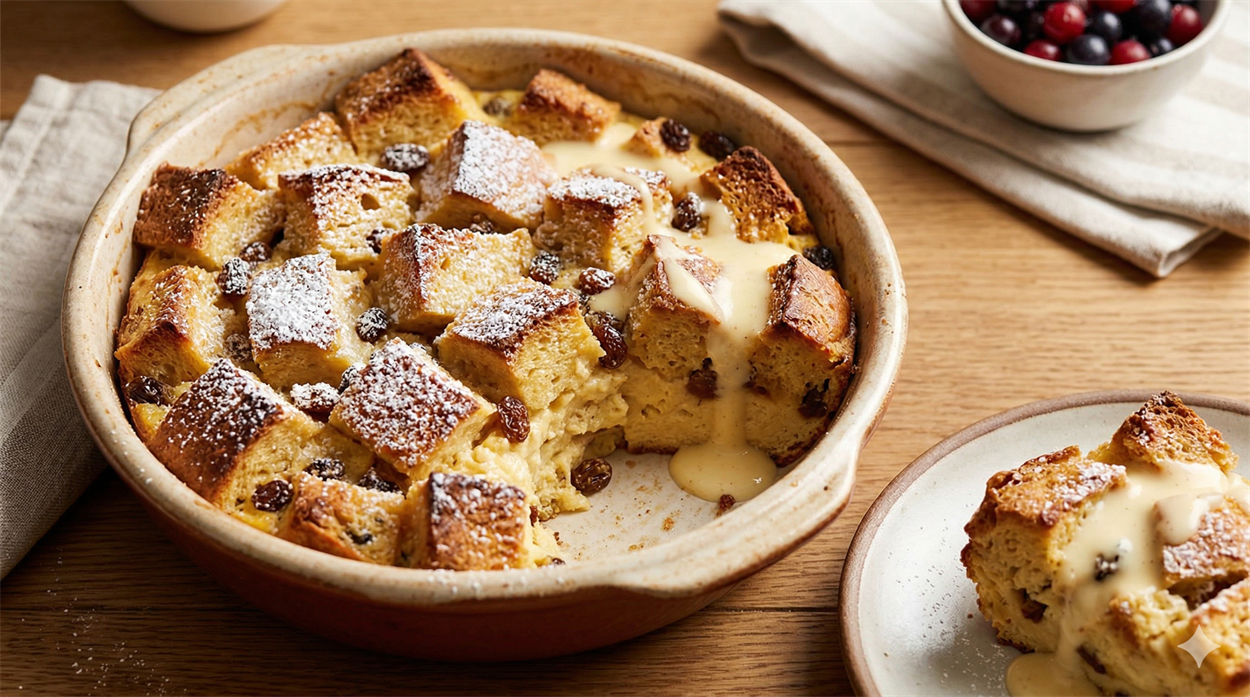 Пудинг із черствої паски